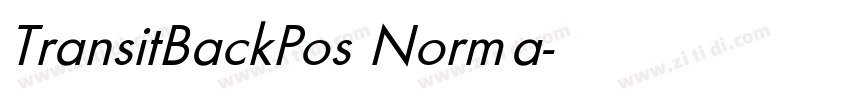TransitBackPos Norma字体转换